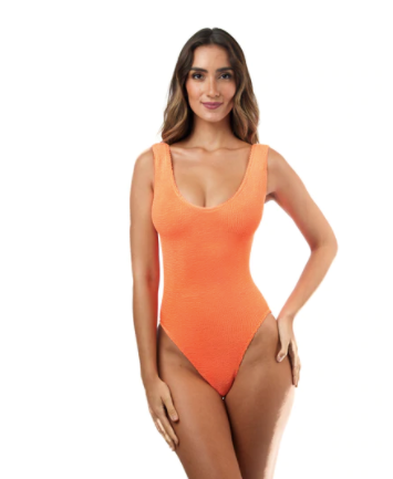 Tangerine one piece swimsuit deals