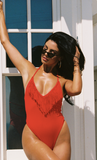 L*Space Fringe Red One Piece
