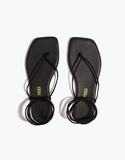 Tkees Square Toe Black  Wrap Sandals