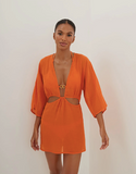 Vix Orange Allie Short Cover Up